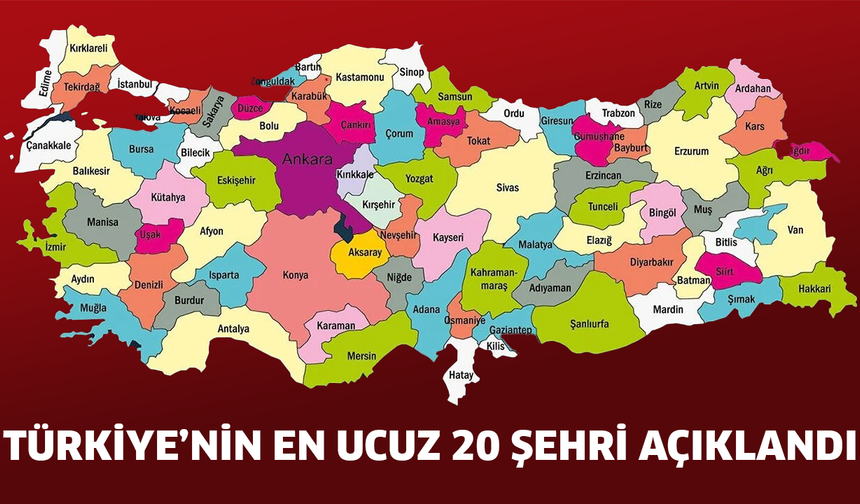 Türkiye'nin en ucuz 20 şehri açıklandı: İki kat daha rahat yaşamak mümkün
