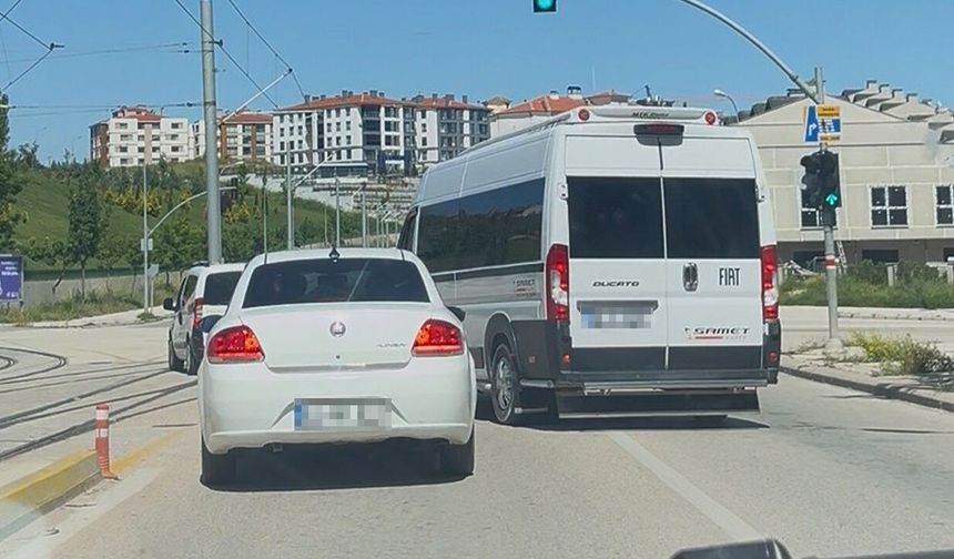 Eskişehir trafiğinde akılalmaz olay