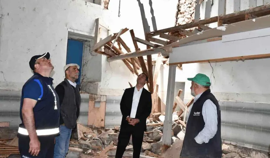 Eskişehir’de hortumun vurduğu köyde hasar incelemesi yapıldı