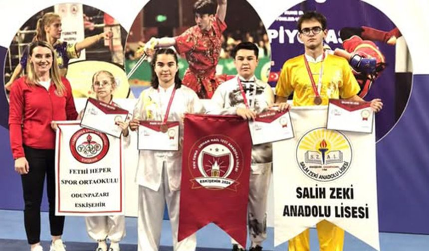Eskişehirli sporcular Wushu’da madalyaları topladı