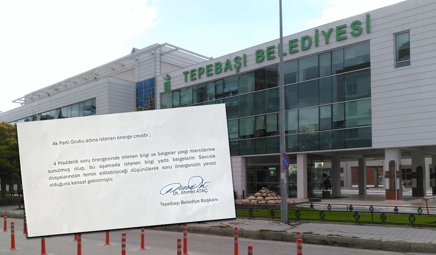 AK Partili Tunç'dan Tepebaşı Belediyesi'ne 'şeffaflık' tepkisi: Belgeler neden açıklanmıyor?