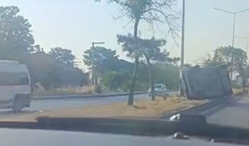 Eskişehir'de kontrolden çıkan otomobil takla attı