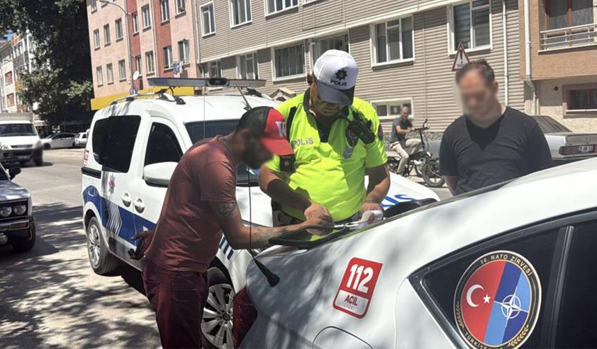 Eskişehir'de sahte plakalı kamyonetin sürücüsüne ağır fatura