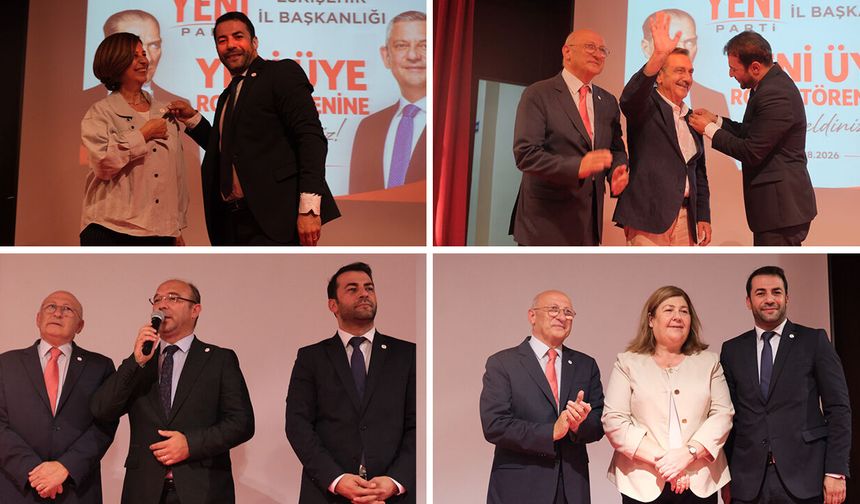 Ayşe Ünlüce ve ilçe belediye başkanlarına YENİ Parti rozeti takıldı