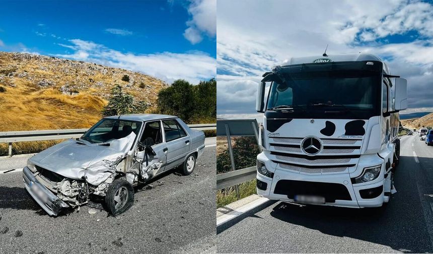 Eskişehir istikametinde korkutan kaza: Kontrolden çıkan kamyon karşı şeride geçti