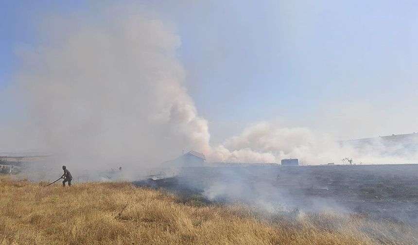 Eskişehir Karadere Mahallesi'nde korkutan arazi yangını