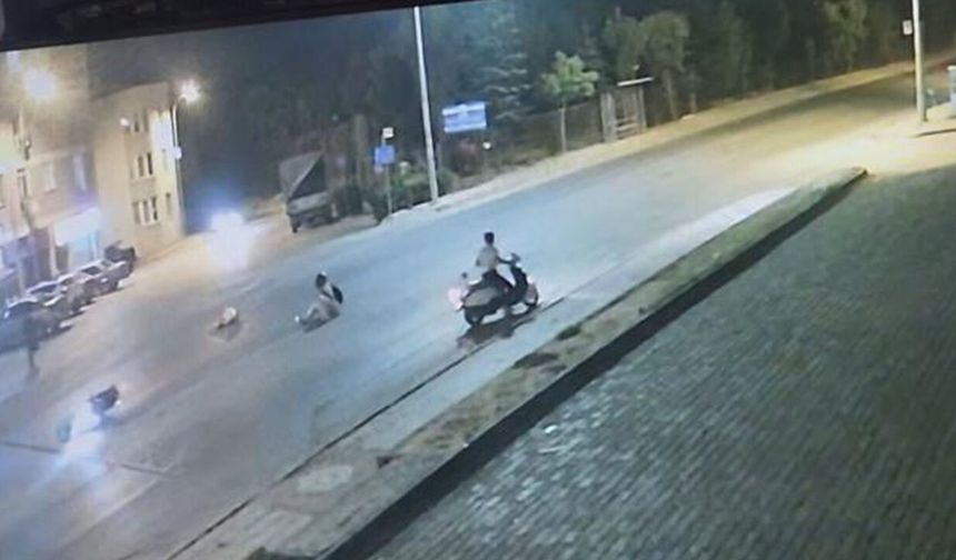 Eskişehir’de korkutan motosiklet kazası kamerada