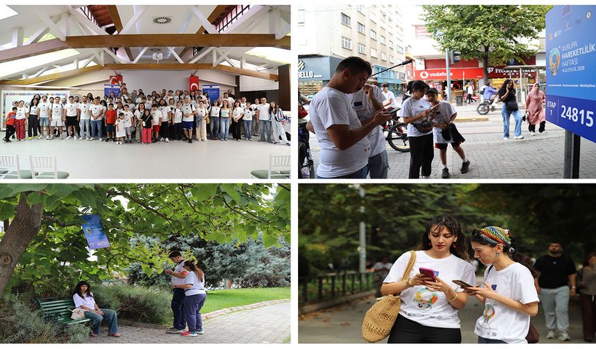 Eskişehir sokaklarında kıyasıya yarış: Keşfederken 61 kilo çöp topladılar