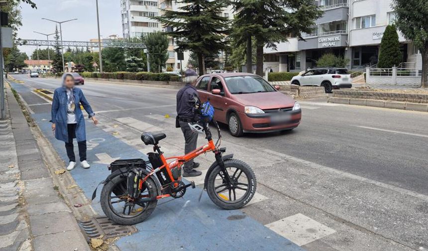 Eskişehir’de yaya geçidinde korkutan kaza