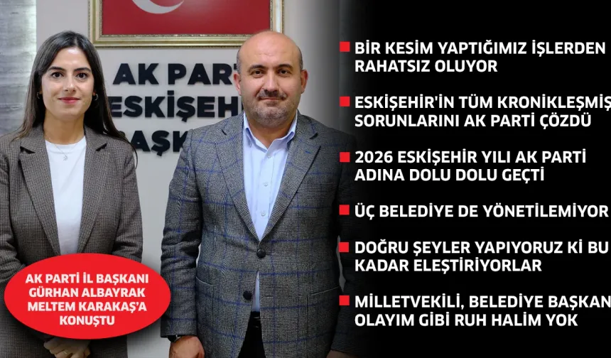"Eskişehir'in tüm kronikleşmiş sorunlarını çözen AK Parti'dir"