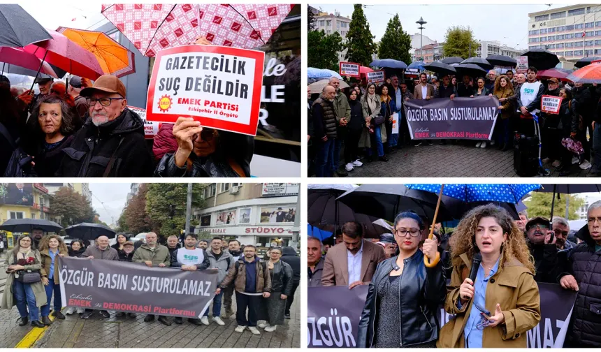 Halk Tv'ye atanan kayyum Eskişehir'de protesto edildi