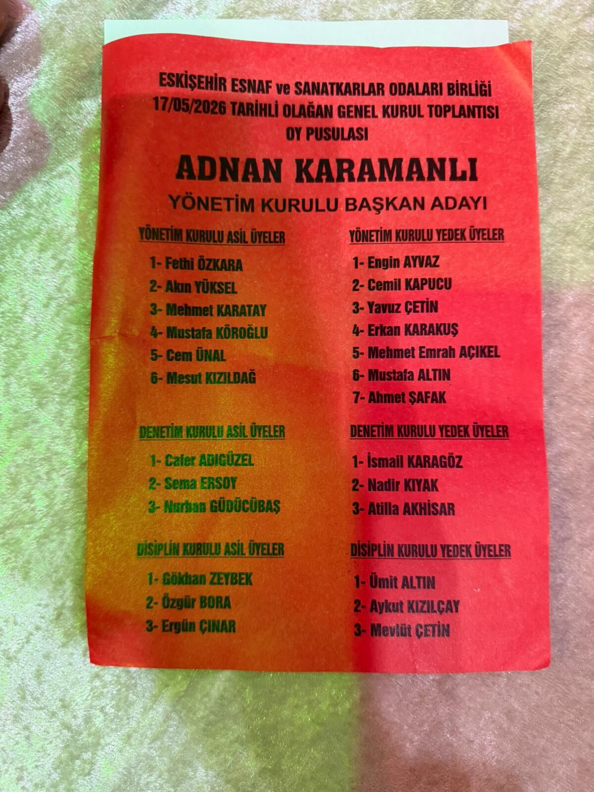 Seçim Listesi