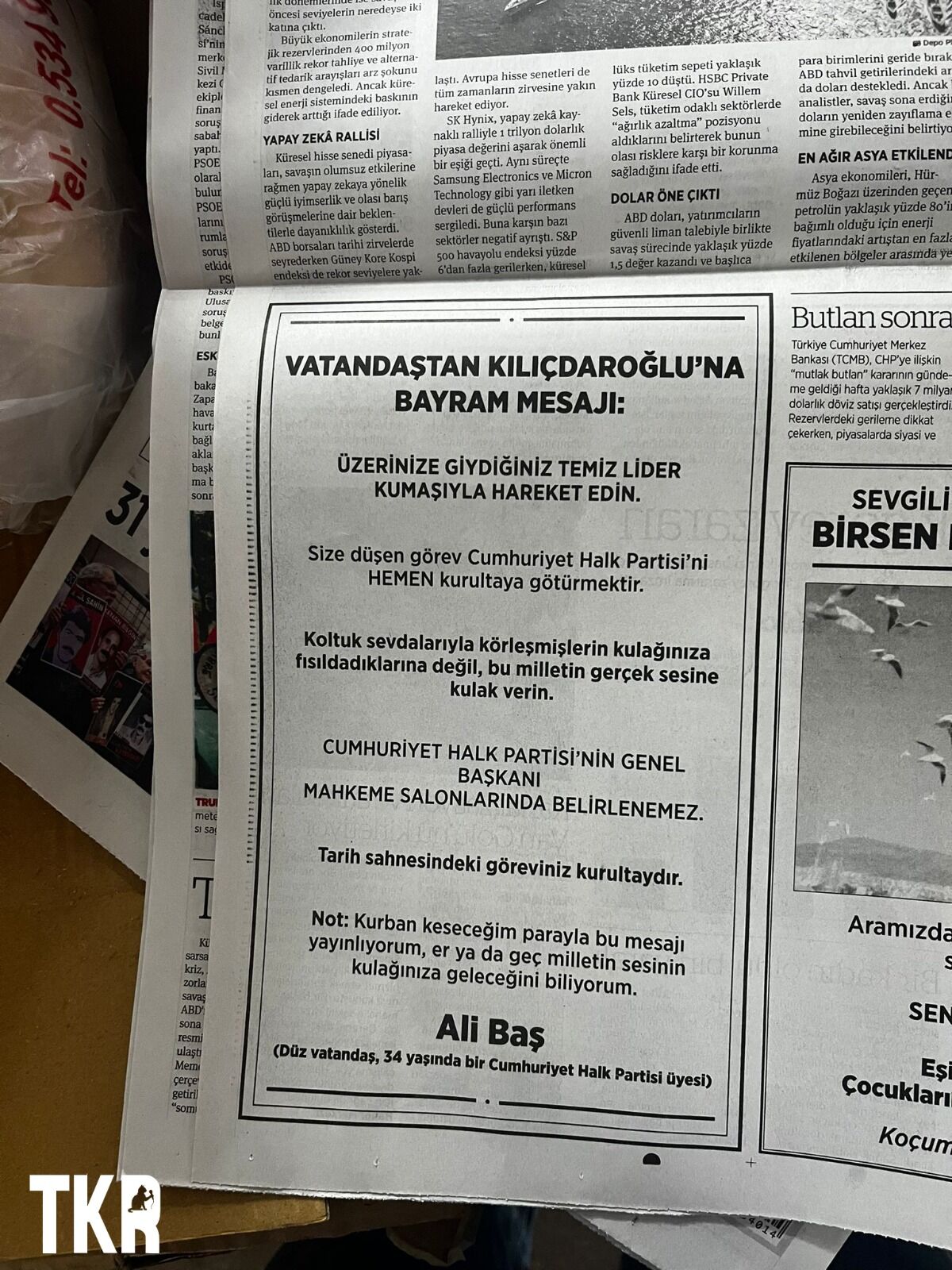 Sadece Reklam Kısmı Konulacak Biraz Büyük Konulursa Iyi Olur