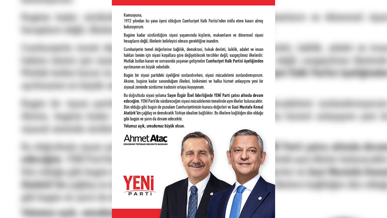 Ahmet Ataç “Siyasi Mücadelemi Yeni Bir Siyasal Zeminde Sürdüreceğim”2