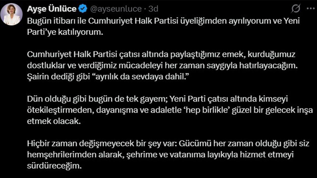 Ayşe Ünlüce Yeni̇ Parti’ye Katıldığını Açıkladı-1