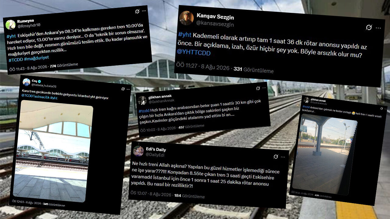 Eskişehir’de YHT yolcuları isyan etti: Saatler süren gecikme