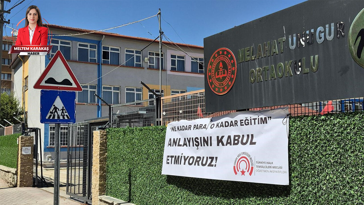 Melahat Ünügür Ortaokulu önünde kayıt parası eylemi: Görmezden geliniyor!