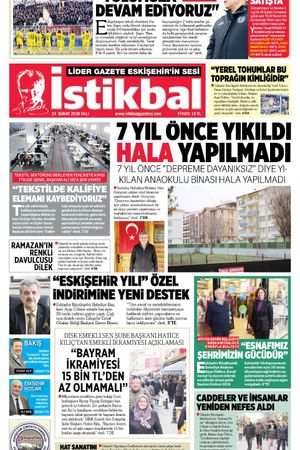 İstikbal Gazetesi 24 Şubat 2026 Manşeti