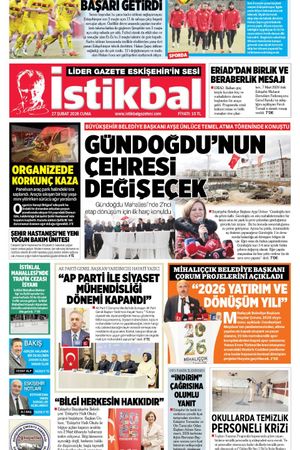 İstikbal Gazetesi 27 Şubat 2026 Manşeti