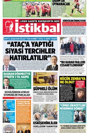 İstikbal Gazetesi 12 Mart 2026 Manşeti