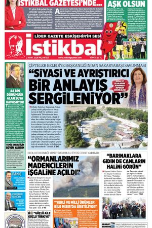 İstikbal Gazetesi 2 Mart 2026 Manşeti