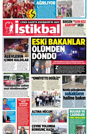 İstikbal Gazetesi 24 Mart 2026 Manşeti