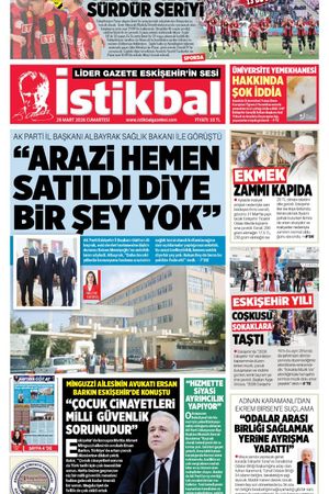 İstikbal Gazetesi 28 Mart 2026 Manşeti