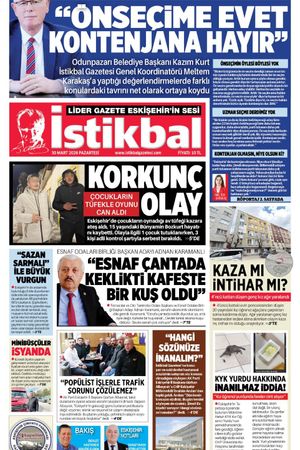İstikbal Gazetesi 30 Mart 2026 Manşeti