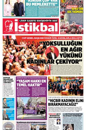 İstikbal Gazetesi 9 Mart 2026 Manşeti
