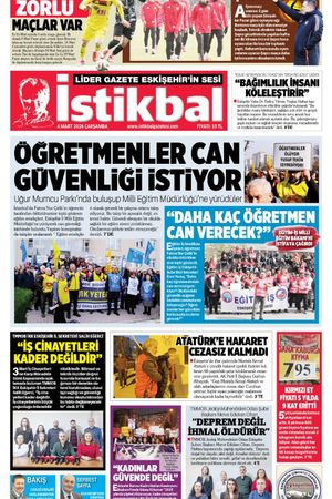 İstikbal Gazetesi 4 Mart 2026 Manşeti