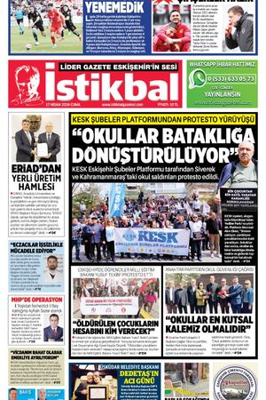İstikbal Gazetesi 17 Nisan 2026 Manşeti
