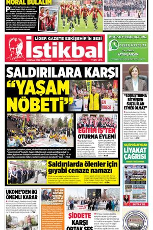 İstikbal Gazetesi 18 Nisan 2026 Manşeti