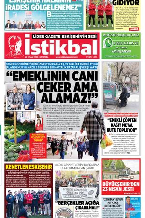 İstikbal Gazetesi 22 Nisan 2026 Manşeti