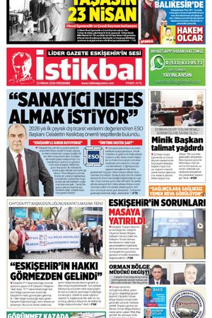 İstikbal Gazetesi 23 Nisan 2026 Manşeti