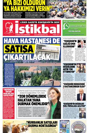 İstikbal Gazetesi 25 Nisan 2026 Manşeti