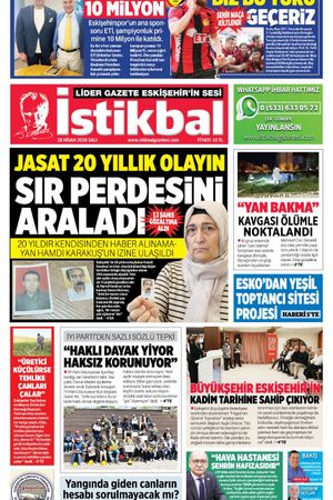 İstikbal Gazetesi 28 Nisan 2026 Manşeti