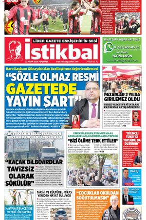 İstikbal Gazetesi 30 Nisan 2026 Manşeti