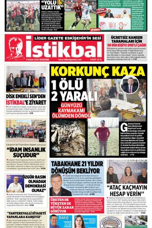 İstikbal Gazetesi 9 Nisan 2026 Manşeti