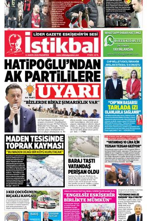 İstikbal Gazetesi 11 Mayıs 2026 Manşeti