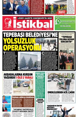 İstikbal Gazetesi 15 Mayıs 2026 Manşeti