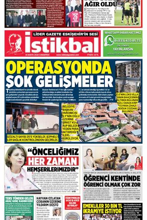 İstikbal Gazetesi 16 Mayıs 2026 Manşeti