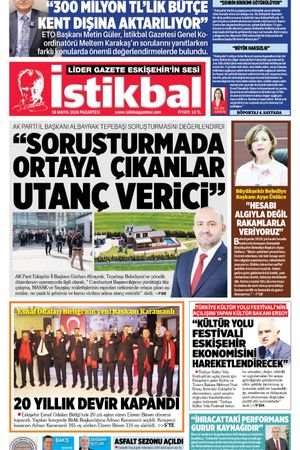 İstikbal Gazetesi 18 Mayıs 2026 Manşeti