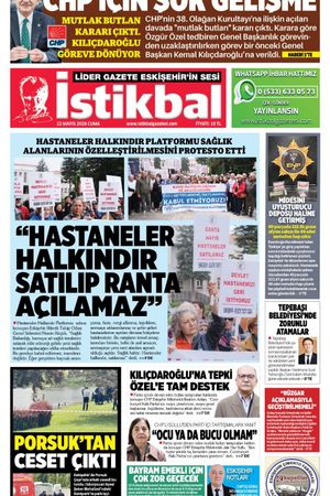 İstikbal Gazetesi 22 Mayıs 2026 Manşeti