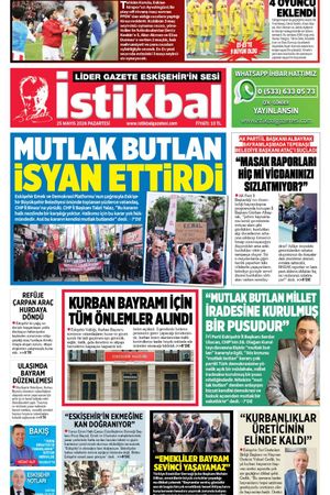 İstikbal Gazetesi 25 Mayıs 2026 Manşeti