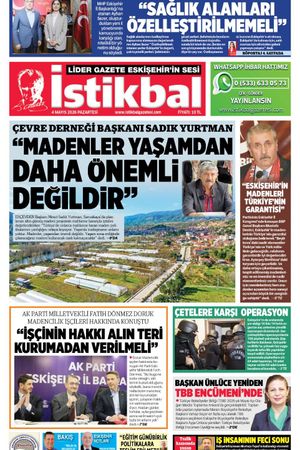 İstikbal Gazetesi 4 Mayıs 2026 Manşeti