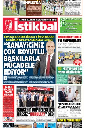 İstikbal Gazetesi 2 Haziran 2026 Manşeti
