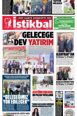 İstikbal Gazetesi 27 Haziran 2026 Manşeti