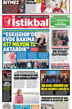İstikbal Gazetesi 10 Temmuz 2026 Manşeti