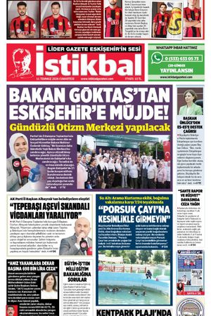 İstikbal Gazetesi 11 Temmuz 2026 Manşeti