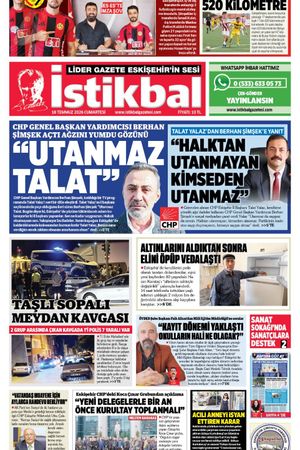 İstikbal Gazetesi 18 Temmuz 2026 Manşeti